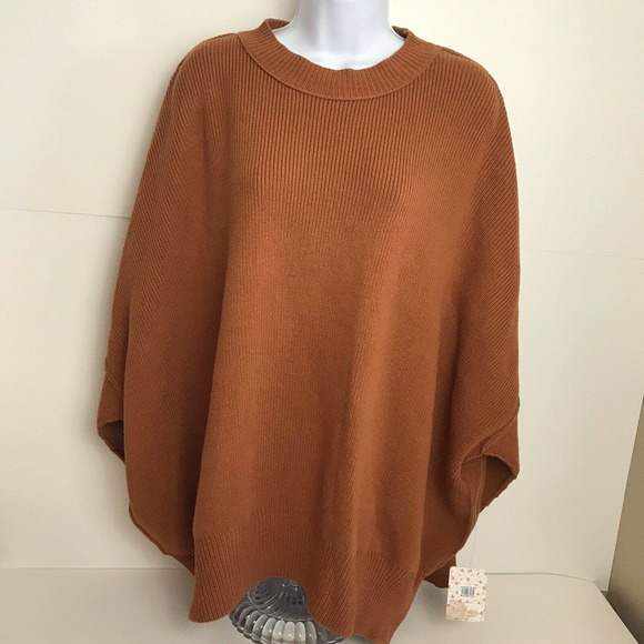 Free People Sweaters - Free People Orange Crewneck Sweater
